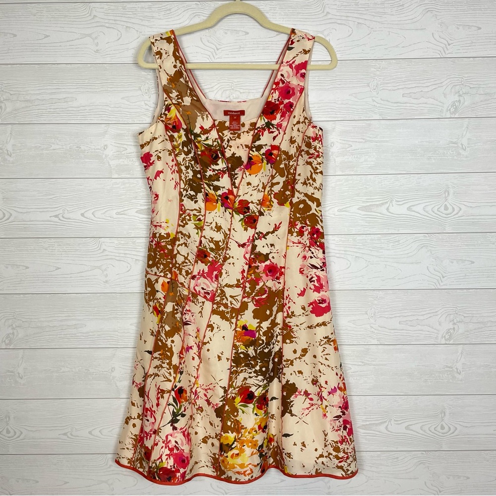Sundance 100% Silk Floral Dress Size 6 Watercolor Print